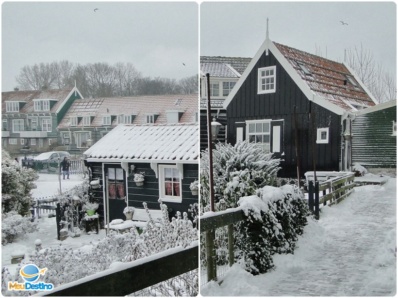 Casas com neve