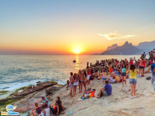 Por do Sol na Pedra do Arpoador - Rio de Janeiro-RJ